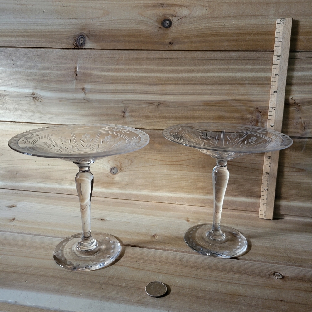 Vintage Glass Compote Dish